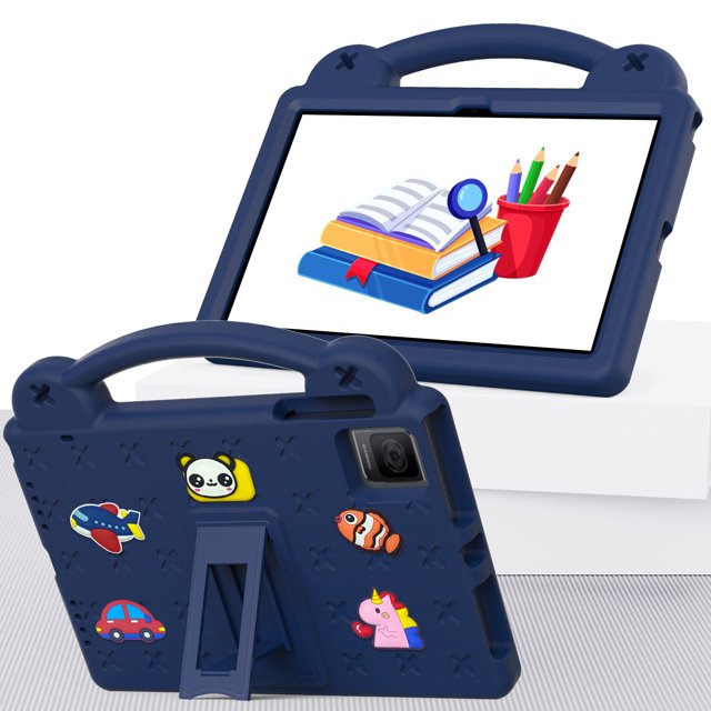 Cute EVA Foam Cover For TCL Tab 10 2nd Gen 2 2023 8496G Case Kids Portable 10.36" Tablet PC Shockproof Protector Shell Funda Dark Blue Tab 10 Gen 2 8496G