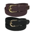 thumbnail image 1 of CTM® Ceinture Tressée Élastique Extensible (Lot de 2 Couleurs) (pour Femmes), 1 of 3