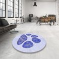 thumbnail image 4 of Ahgly Tapis d'Intérieur Lavable en Machine Carré Lavande Bleu, 5 Pieds Carré, 4 of 7