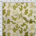 thumbnail image 4 of oneOone Cotton Silk Lime Green Fabric Abstracts Craft Projects Decor Fabric Printed By The Yard 42 Inch Wide, 4 of 4