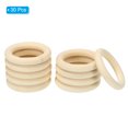 thumbnail image 3 of Unique Bargains 60mm Wooden Rings for Crafts, 30 Pack Natural Wood Rings Unfinished Wood Loop Circle, 3 of 8