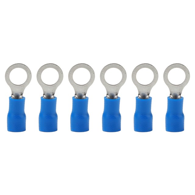 Wire Connector, 100Pcs Pre Insulated Ring Crimp Terminals Excellent Conductivity Oxidation Prevention For Home Appliances RV1.25-5 Blue
