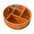 thumbnail image 3 of Food Serving Basket, Divided Basket Organizer, Multifunctional Handwoven Storage Round, 3 of 9