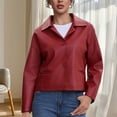 thumbnail image 3 of Veste en Cuir Femme Coupe Ajustée/veste Femme Hiver Décontractée, Fête, 3 of 7