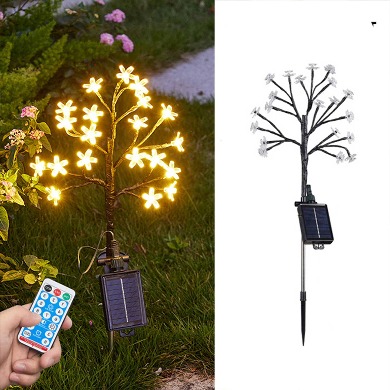Aidoshy Solar Garden Outdoor Lights: Solar Light Decorative With 8 Lighting Modes - For Garden, Party, Walkway, Backyard, Wedding,Solar Street Lights Outdoor