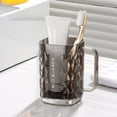 thumbnail image 4 of HOZADOIE Polyethylene Terephthalate Mouthwash Cup Storage & Organization Toothbrush Cup with Handle High Value Couple Wash Cup Tooth Cup Transparent Mouthwash Cup, 4 of 6
