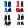 thumbnail image 4 of Baohd 2 Paires de Fournitures Équestres Équipement de Protection Réglable Résistant à l'Usure avec Attache en Nylon Legging Marron TG, 4 of 6