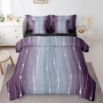 thumbnail image 1 of YST 7-Piece Ombre and Gradient Geometric Comforter Set, Full, Purple and Grey, Dots and Wave Stripe Pattern, 1 of 4