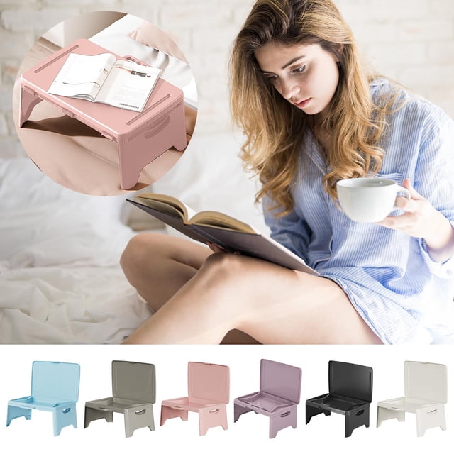 Folding Laptop Desk under $5! CQCYD Portable Folding Table, Multifunctional Laptop Desk, Bed Tray for Apartment Dormitory, Adjustable Height Study Table, Compact Space Saving Design