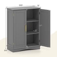 thumbnail image 3 of Costway Armoire de Rangement au Sol Organisateur de Rangement Moderne avec Tablettes Ajustables et 2 Portes, 3 of 10