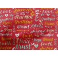 thumbnail image 5 of oneOone Popeline de Coton Rouge Tissu Texte Matière de Robe Tissu Imprimé Tissu au Mètre 56 Pouces de Large, 5 of 5