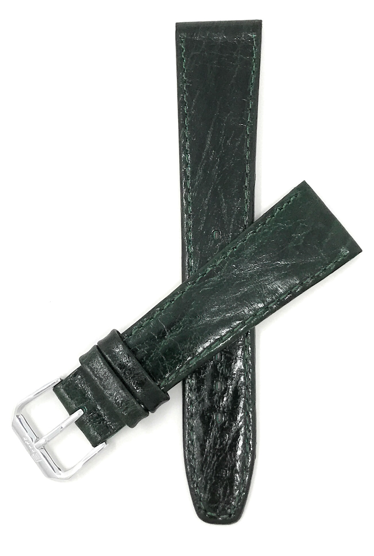 12mm Slim, Semi-Glossy, Leather Watch Band Strap