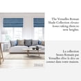 thumbnail image 2 of Versailles - Cordless Roman Shade, Caesar Collection, Room Darkening Fabric, 30" x 63", Blue, 2 of 10