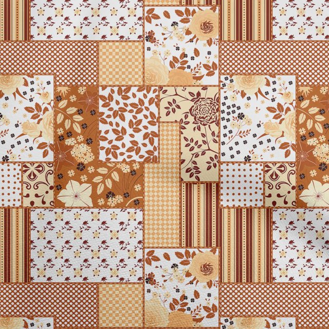 oneOone Viscose Jersey Beige Fabric Floral Sewing Craft Projects Fabric Prints By Yard 60 Inch Wide