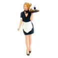 thumbnail image 1 of RM 1:64 Scale Painted People Waiter Woman Man Street Scene Layout Waitress Black, 1 of 8