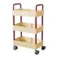 thumbnail image 1 of Ohufall Kitchen Storage Cart 3-layer Black With Armrests Storage Rack with Storage Bathroom Countertop Organizer for Bathroom Toilet Toiletries, 1 of 6