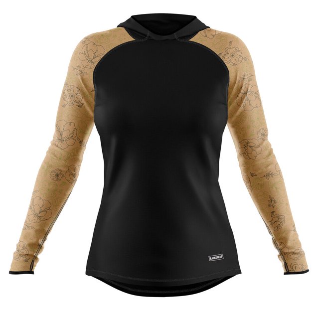 BLACKSTRAP Haut de Base Thermique à Capuche pour Femmes Dessiné, L