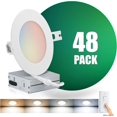 thumbnail image 1 of QPLUS 4Inch LED Recessed Slim Pot Light with Junction Box, 10W (=75W), 750 Lumens, Dimmable, IC Rated, ETL, Energy Star (4CS, 48 Pack), 1 of 5