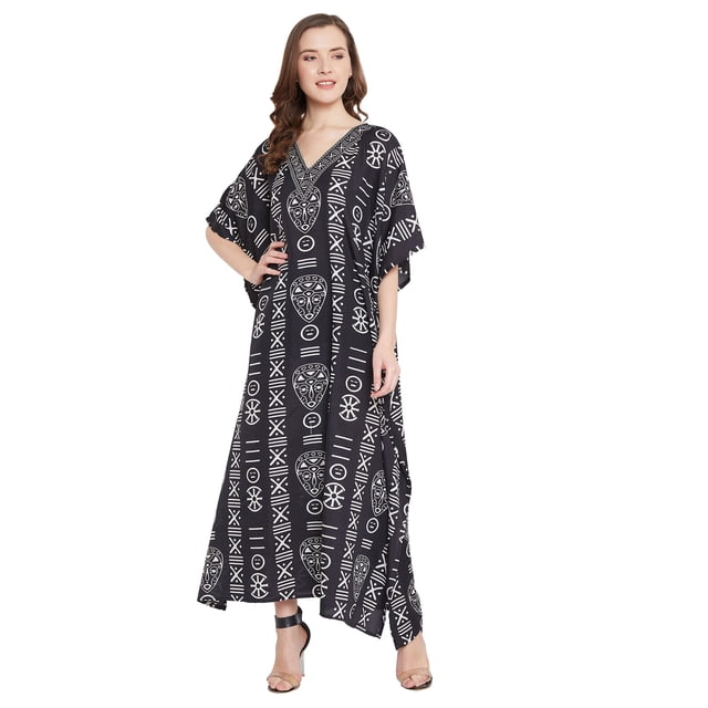 Caftans Longs pour Femmes Grande Taille Robe Caftan Robe de Soirée Fête Été Plage Robe d'Été Manches Kimono Longues Robes Décontractées en Ligne
