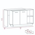 thumbnail image 3 of FM FURNITURE Aspen Kitchen Island with 2 Shelves Engineered Wood Brown, 3 of 9