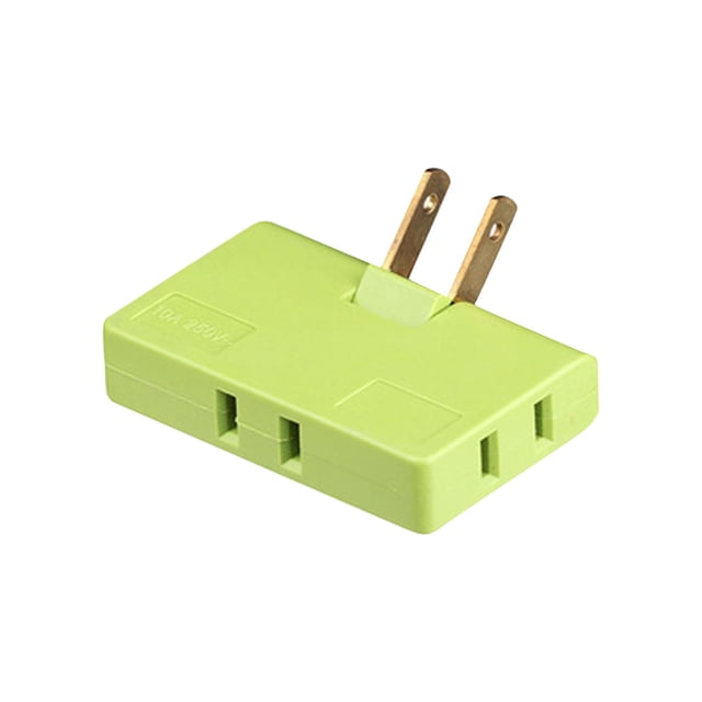 Pompotops Multi-head Plug Into One-turn Split-head Variational Converter Three-term Two-claw Flat-foot Plug-in Triangular Socket Two Holes Long And Empty Clearance