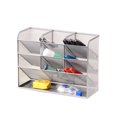 thumbnail image 3 of Decodeary Office School Pencil Holder Tabletop Multifunctional Pen Tapes Storage Rack Multiple Layers Stationery Organizer Type A Silver 1Set, 3 of 6