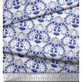 thumbnail image 2 of Soimoi Polyester Crepe Fabric Floral,Fish & Deer Artistic Decor Fabric Printed Yard 52 Inch Wide, 2 of 3