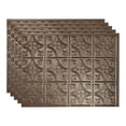 thumbnail image 2 of FASÃ„DE Traditional Style/Pattern 1 Decorative Vinyl 18in x 24in Backsplash Panel in Argent Bronze (5 Pack), 2 of 15
