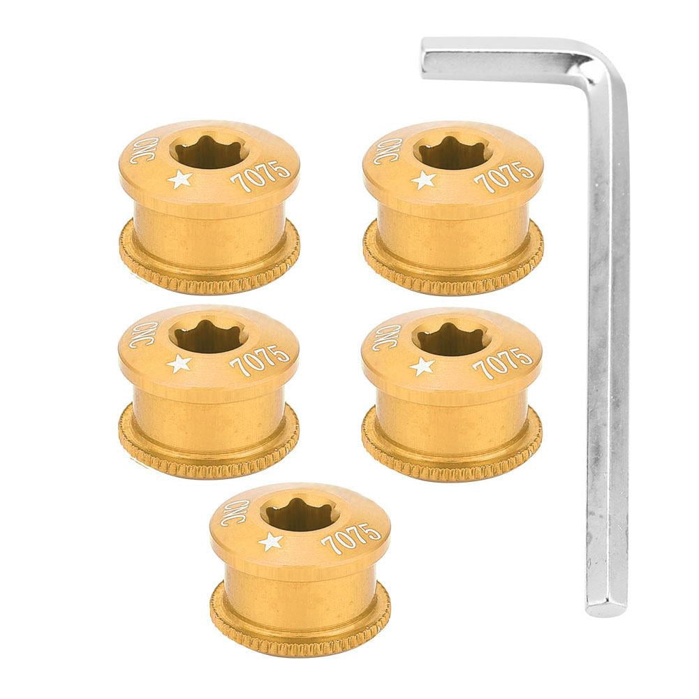Keenso Bicycle Disc Screw, Bike Screw, 5Pcs Disc Brake Bikes For Single Double Triple Speed