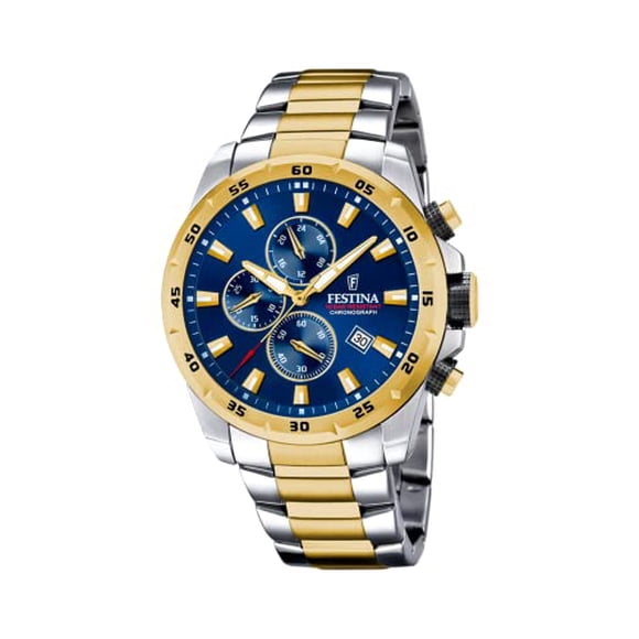 Festina F20562/2 Montre Sport Chrono en Acier Inoxydable Bicolore