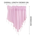 thumbnail image 3 of JilgTeok 3 Pcs Floral Sheer Lace Shade Window Curtain with Scalloped Edges and Rod Pocket Top for Easy Hanging Light Filtering Valances Drapery for Farmhouse, Kitchen, Bedroom Clearance, 3 of 4