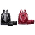 thumbnail image 2 of 3PCS Backpack Set Fashion Casual Backpack with Satchel Bag & Clutch, 2 of 10