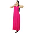 thumbnail image 4 of Bimba Robe Maxi Unie à Bretelles Spaghetti pour Femme pour l'Été, Tenue de Plage, Robe d'Été, 4 of 9