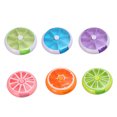 thumbnail image 3 of Pill Case 7 Grids Round Tablet Candy Storage Holder Dispenser Portable Office School Pocket Travel Camp Container Box Orange, 3 of 9