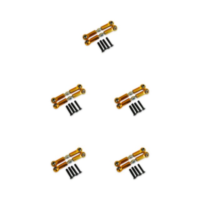 Smilepp Aluminum Alloy Front Rear Servo Link For 1/18 Hobbico Dromida RC Car S Performance With Premium Aluminum Alloy Front yellow 5Set