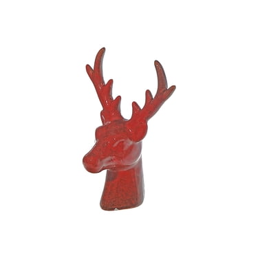 Tête De Renne En Porcelaine (Rouge)