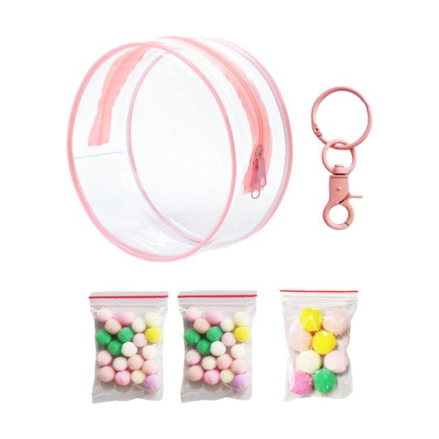 Milaget PVC Clear Doll Display Case Organizer Mini Doll Figure Storage Case for Doll pink