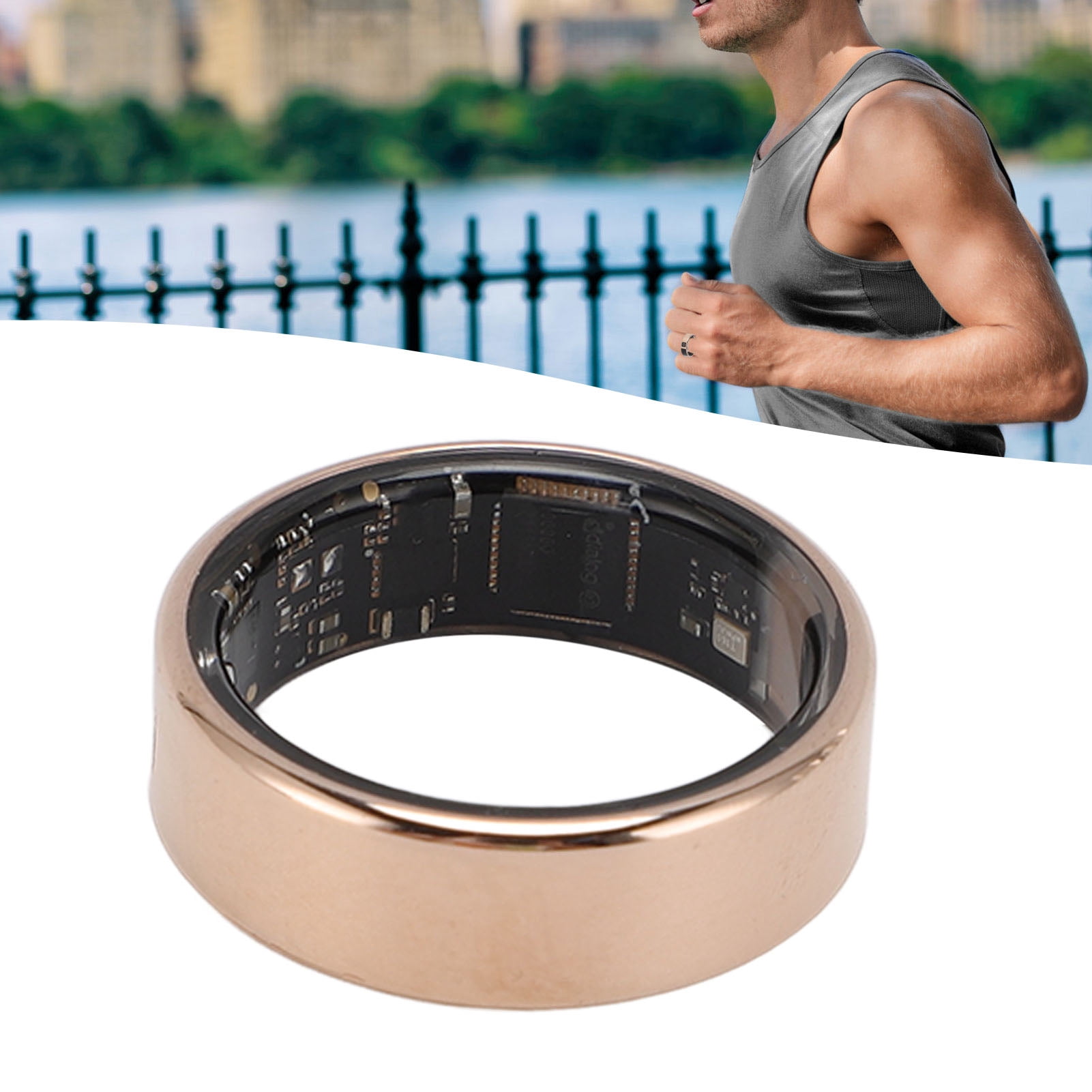 Smart Ring, Pedometer Smart Ring Multiple Sport Modes Display Screen with Charging Case for Daily Use 9,10,11,12