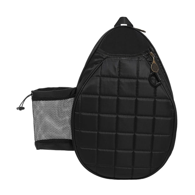 tamizeot Racquet Carrier Gift Bag Sports Accessory Easy Access Active Entertainment Tennis Racquet Bag Squash Pickle Ball Black 29.5x10x43cm