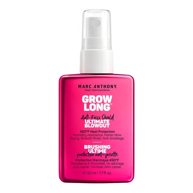 Marc Anthony Grow Long™ Anti-Frizz Shield ULTIMATE BLOWOUT Spray - Humidity Shield for Glossy, Smooth, Featherlight Finish - 50ml