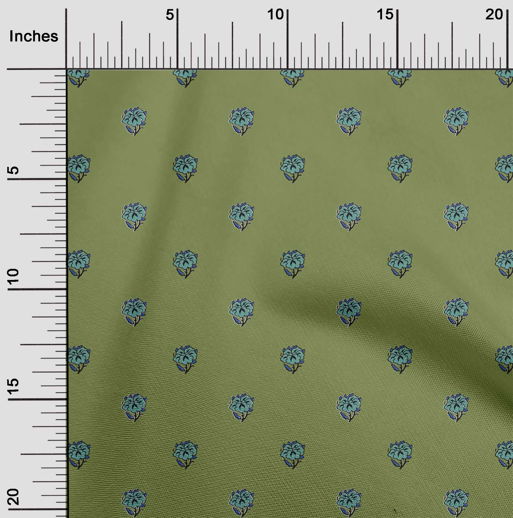 oneOone Viscose Chiffon Fabric Floral Block Print Fabric By Yard 42 Inch Wide