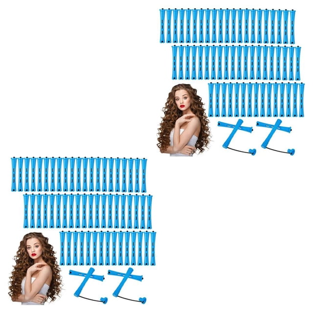 maskred Lot de 60 Tiges de Fer à Friser pour Femme Rouleaux Portables Professionnels Salon de Maison Coiffure Coiffage Bouclage pour Femme Dames Type 0 2Ensemble