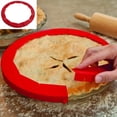 thumbnail image 1 of Adjustable Silicone Pie Crust Shield Pie Protectors, Food-safe Silicone, Fit 8.5" - 11.5" (Red), 1 of 9