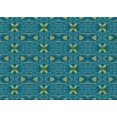 thumbnail image 1 of Ahgly Company Machine Washable Indoor Rectangle Transitional Teal Green Area Rugs, 2' x 4', 1 of 7