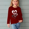 thumbnail image 5 of RXIRUCGD Chemises à Manches Longues pour Filles, Col Rond Mignon, Blouses Décontractées Élégantes (Vin, Taille : 9 Ans), 5 of 5
