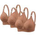thumbnail image 2 of Bras for Women, 3PCS Womans Printing Gathered Together Large Size Daily Bra Underwear No Rims, 2 of 6