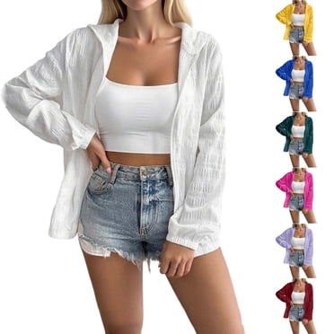 Horkkom Zip Up Hoodie Women Fashion Casual Hooded Slim Zipper Fleece Sweater Coat