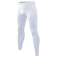 thumbnail image 3 of RKSTN Yoga Pants Men Compression Running Tights Gym Leggings Solid Color High Waist Base Layer Pants with Pockets, 3 of 5