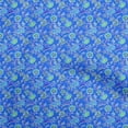 thumbnail image 1 of oneOone Silk Tabby Medium Blue Fabric Floral Sewing Craft Projects Fabric Prints By Yard 42 Inch Wide, 1 of 5