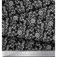 thumbnail image 2 of Soimoi Modal Satin Fabric Leaves & Floral Block Decor Fabric Printed Yard 42 Inch Wide, 2 of 3